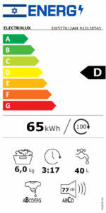 מכונת כביסה פתח עליון 6 ק"ג PerfectCare סדרה 600 EW5T7612AM אלקטרולוקס Electrolux