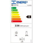 ⁦מקרר מקפיא עליון 348 ליטר Electra EL365GBL אלקטרה גימור זכוכית שחורה נצנצים⁩ – תמונה ⁦3⁩