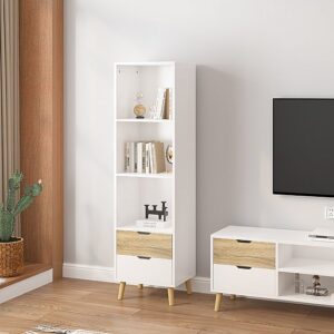 ארונית דגם דנוור DENVER ברוחב 48 סמ בגוון לבן ואלון מבית סטאר שופ STAR SHOP