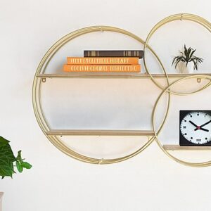 רב מדף לתלייה דגם ענן מוזהב מבית סטאר שופ STAR SHOP