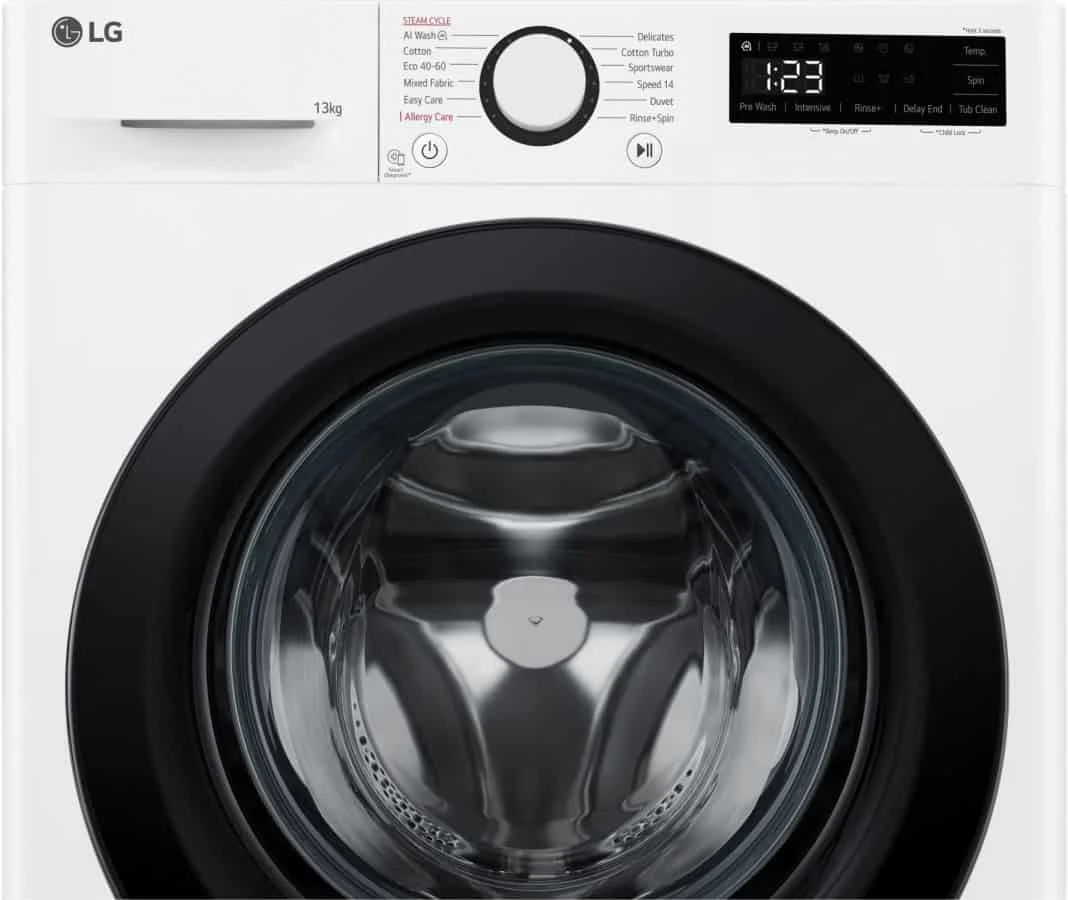 מכונת כביסה 13 ק״ג אינוורטר LG אל ג’י F4WR513SBW