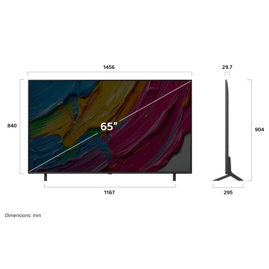טלוויזיה חכמה 65" LG 4K QNED אל ג'י 65QNED80A6A