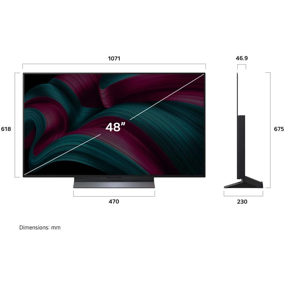 טלוויזיה חכמה 48" LG 4K OLED אל ג'י OLED48C56LA