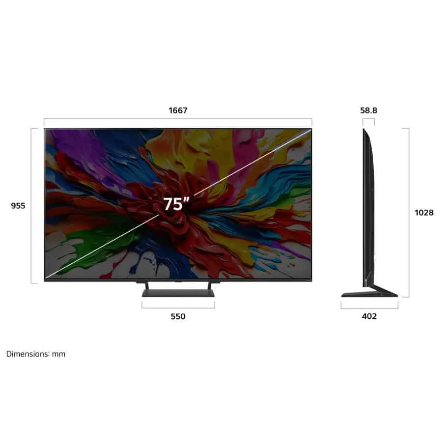 טלוויזיה חכמה 75" LG QNED MiniLED אל ג'י 75QNED93A6A