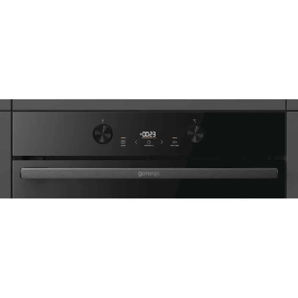 תנור בנוי פירוליטי Gorenje גורנייה G400 BPS6737E04DBG זכוכית שחורה