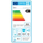 ⁦מייבש כביסה 10 ק"ג משאבת חום MDL100CH03B/B07EW 6447 מידאה MIDEA⁩ – תמונה ⁦4⁩