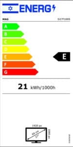 מסך מחשב שטוח 27 אינץ' Mag D27F100S מאג