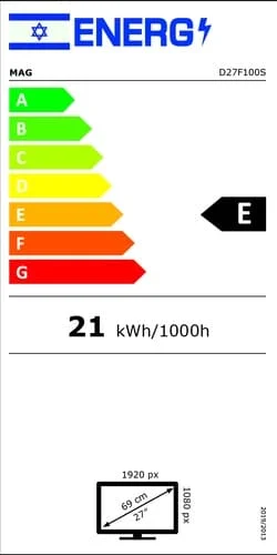 מסך מחשב שטוח 27 אינץ' Mag D27F100S מאג