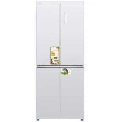 מקרר 4 דלתות Aiwa איווה NF5500 זכוכית לבנה NF5500-WG