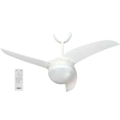 מאוורר תקרה 42" כולל שלט ותאורת LED ‏Semicom סמיקום GENESIS90 SMCF42W/25CT לבן