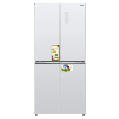 מקרר 4 דלתות 466 ליטר Aiwa איווה NF-6500 זכוכית לבנה