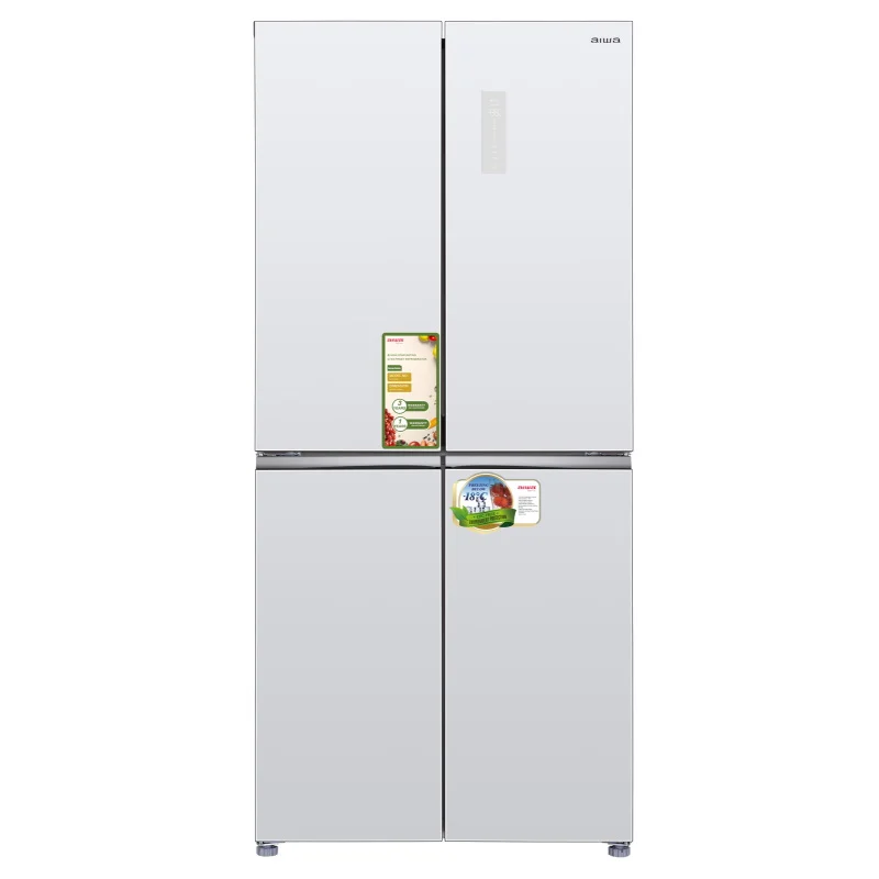 מקרר 4 דלתות 466 ליטר Aiwa איווה NF-6500 זכוכית לבנה