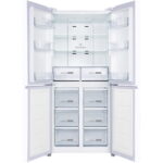 ⁦מקרר 4 דלתות 466 ליטר Aiwa איווה NF-6500 זכוכית לבנה⁩ – תמונה ⁦2⁩