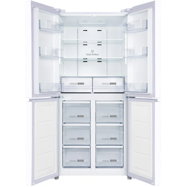 מקרר 4 דלתות 466 ליטר Aiwa איווה NF-6500 זכוכית לבנה
