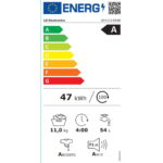 ⁦מכונת כביסה פתח חזית - 11 ק"ג LG אל ג'י WF11114WBB⁩ – תמונה ⁦9⁩