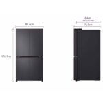 ⁦מקרר 4 דלתות אינוורטר - 665 ליטר LG אל ג'י GR-728B נירוסטה מושחרת⁩ – תמונה ⁦8⁩