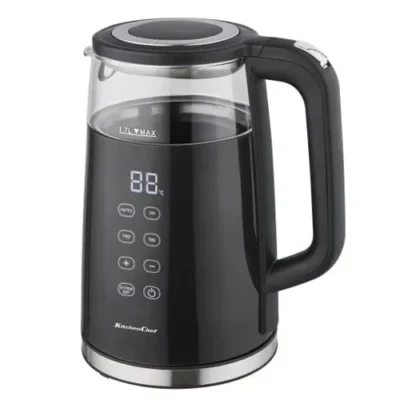 קומקום חשמלי שחור ⁦KITCHEN CHEF 5260⁩ קיטשן שף
