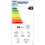 ⁦מכונת כביסה חזית 12 ק"ג Electra EL12786 אלקטרה צבע אפור⁩ – תמונה ⁦3⁩