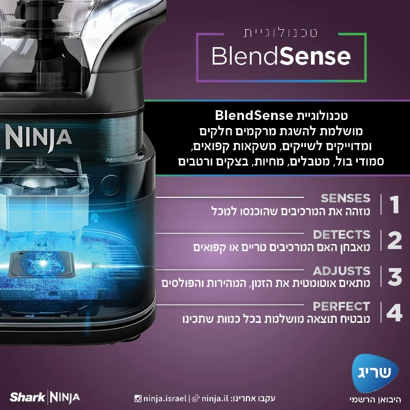 בלנדר משולב מזון עוצמתי 3 ב-1 Ninja נינג'ה TB403 – תמונה 3
