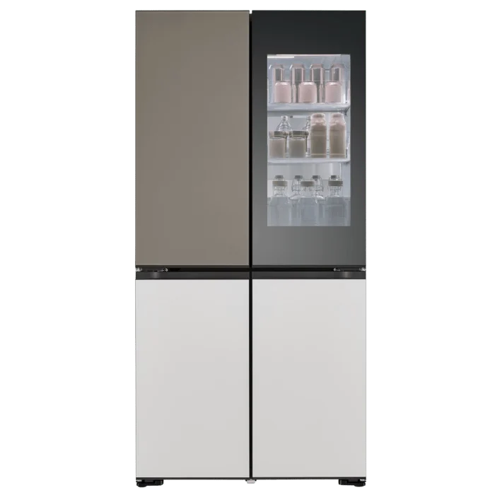 מקרר 4 דלתות 617 ליטר נטו LG R-4D760MDUP - זכוכית מחליפה צבעים