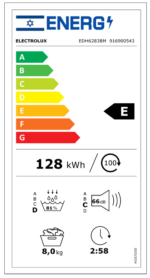⁦מייבש כביסה משאבת חום 8 ק"ג EDH6181BM אלקטרולוקס ELECTROLUX⁩ – תמונה ⁦2⁩
