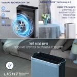 ⁦מטהר אוויר חכם לחללים גדולים כולל חיבור לאפליקציה Levoit לבאויט LAP-EL551S-EUR⁩ – תמונה ⁦8⁩