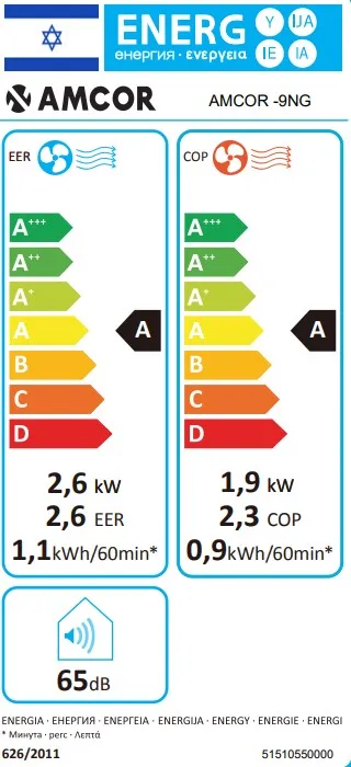 מזגן נייד Amcor אמקור Move Air 9NG – תמונה 3