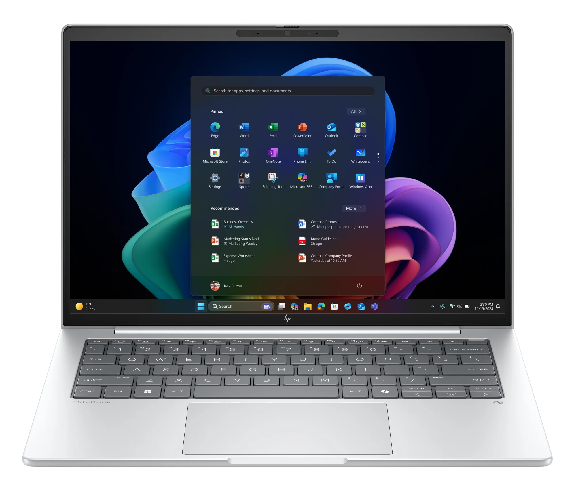 מחשב נייד HP EliteBook 8 G1i 14 U7-256V|16GB|512GB|WIN11P|3YW | D72PYAT