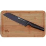 מארז שף סכין סנטוקו 18 ס"מ קרש חיתוך 1.5*20*33 ס"מ BLACK EDGE | 7290119840434