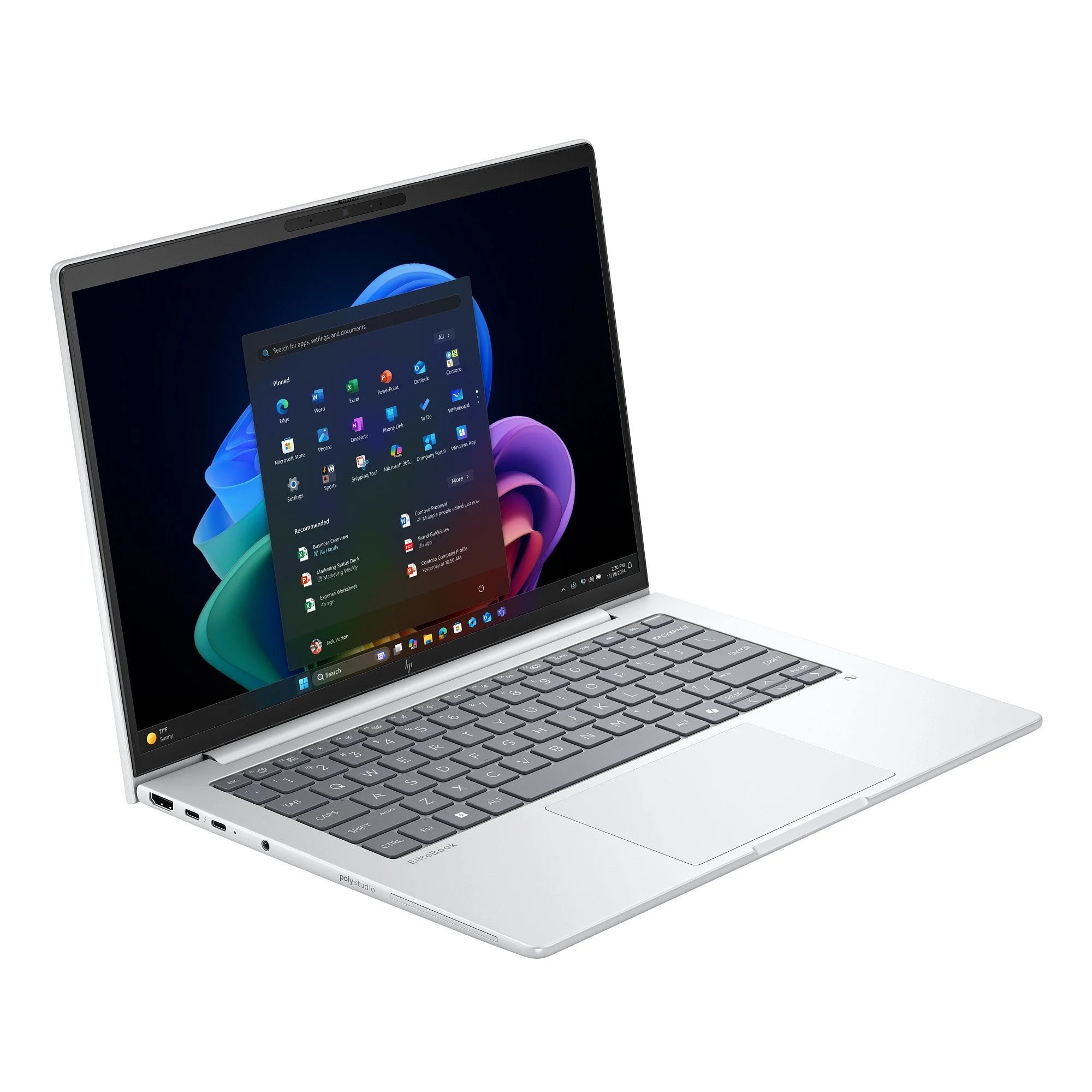 מחשב נייד HP EliteBook 8 G1i 14 U7-256V|16GB|512GB|WIN11P|3YW | D72PYAT – תמונה 3